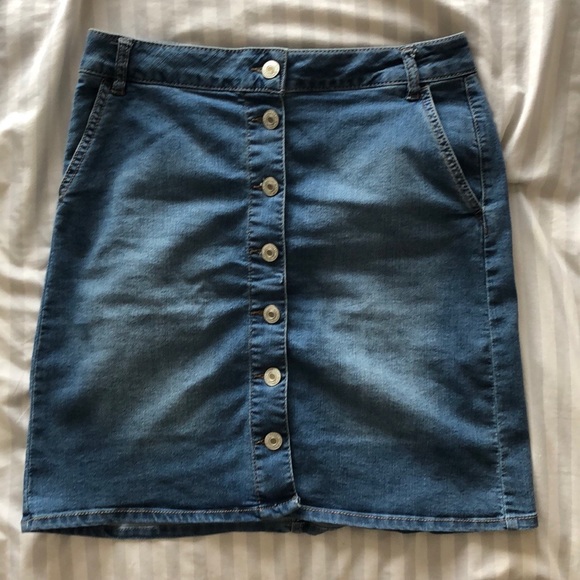 SOLD Artisan NY denim skirt - Picture 1 of 3